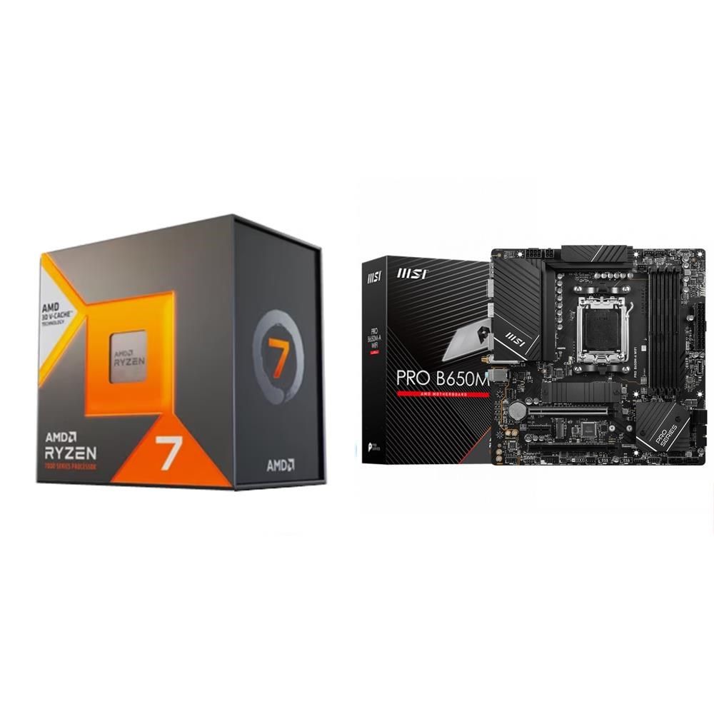 〈鈔省價〉R7 7800X3D+微星 PRO B650M-A WIFI M-ATX主機板